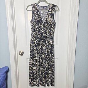 Hailey 23 Seanna Faux Wrap Dress - L Black/Cream Print